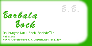 borbala bock business card